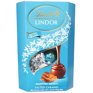 Lindt | Lindor | Trufe de ciocolata cu lapte cu caramel sarat 200g