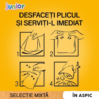 Pedigree | Hrana umeda pentru caini Junior, selectie mixta in aspic, 4x100g