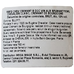 Chevalier Cremant de Bourgogne | Vin alb spumant 0.75L