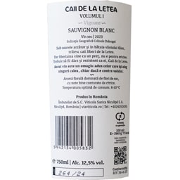 Caii de la Letea | Vin lab sec Sauvignon Blanc 0.75L