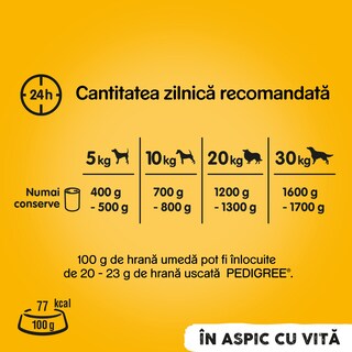 Pedigree | Hrana umeda caine vita la conserva 400g