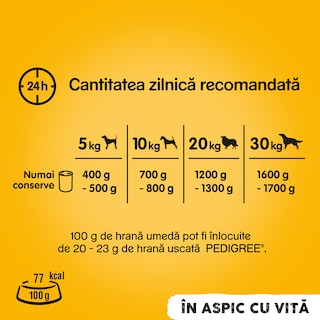 Pedigree | Hrana umeda caine vita la conserva 400g