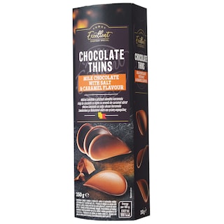 Fulgi de ciocolata cu lapte cu aroma de caramel sarat 150g