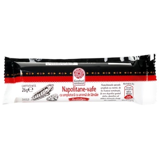 Gusturi romanesti | Napolitane-vafe cu umplutura cu aroma de lamaie 21g