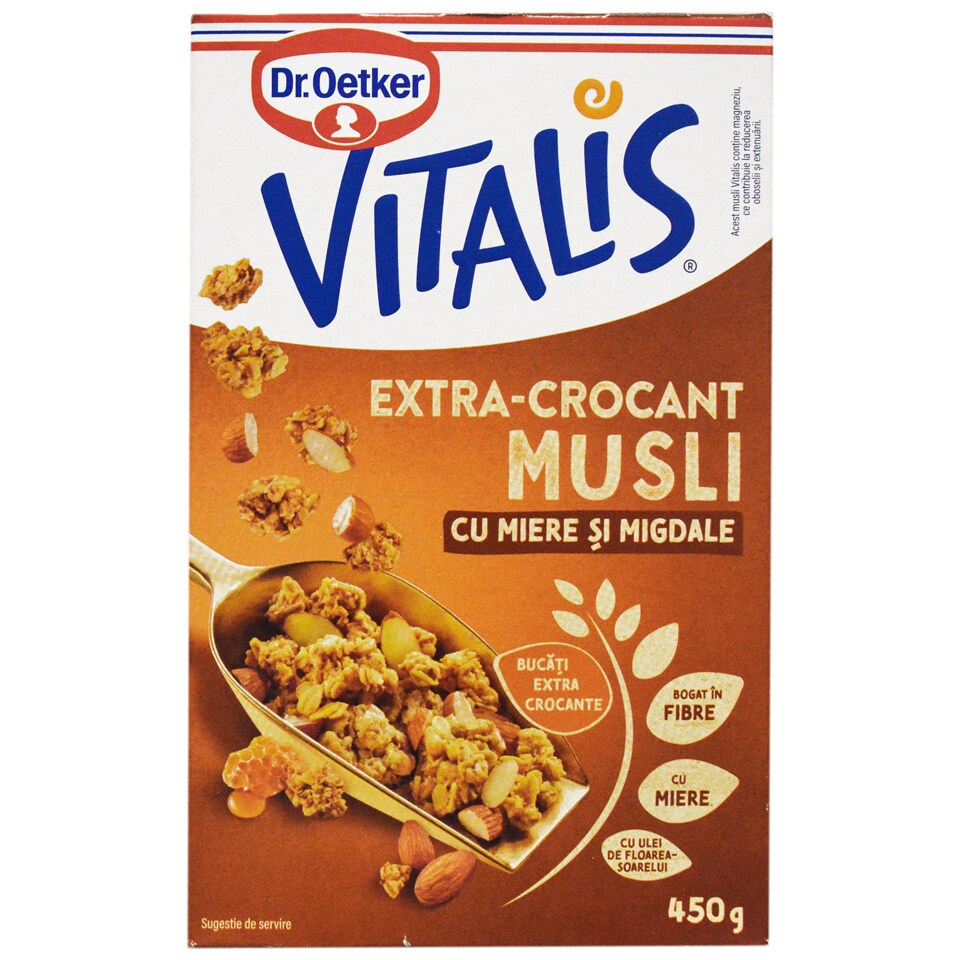 Dr. Oetker | Musli extra-crocant cu miere si migdale 450g | Mega-image