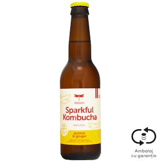 Abavas | Kombucha | Bautura carbogazoasa cu gutuie si ghimbir 0.33L