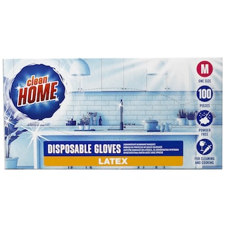 Clean Home | Manusi de protectie de unica folosinta, din latex, 100 bucati