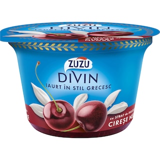 Zuzu | Divin | Iaurt in stil grecesc cu cirese negre, 1.6% grasime 150g