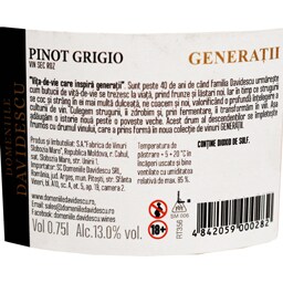 Domeniile Davidescu | Vin roz sec Pinot Grigio 0.75L