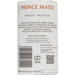 Crama DeMatei | Prince Matei | Vin rosu 0.75L
