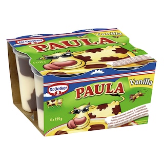 Paula | Budinca cu gust de vanilie si ciocolata 4x125g