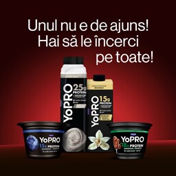 YoPRO | Iaurt de baut cu capsuni si zmeura 300g