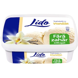 Lido | Inghetata cu vanilie, fara zahar adaugat 1000ml