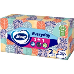 Zewa | Servetele faciale Everyday, 2 straturi, 100 bucati