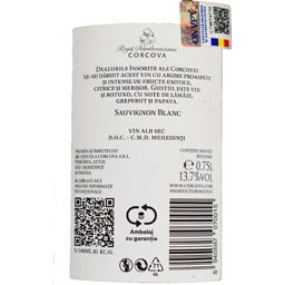 Corcova | Vin alb sec Sauvignon Blanc 0.75L