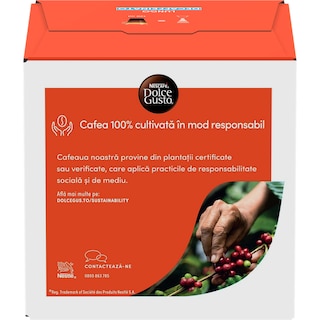 Nescafe | Dolce Gusto | Cafea Lungo Decaffeinato, 16 capsule