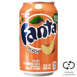 Fanta | Bautura carbogazoasa cu aroma de piersica 335ml