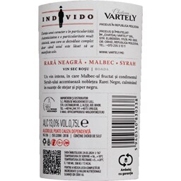 Vartely | Individo | Vin rosu sec Rara Neagra, Malbec, Syrah 0.75L