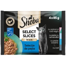 Hrana umeda plic pentru pisici cu peste 4x85g