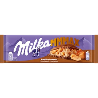 Milka | Ciocolata cu lapte, arahide si caramel 276g