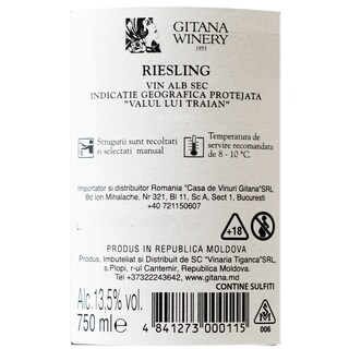 Gitana Winery | Vin alb Riesling 0.75L