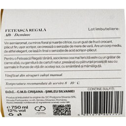 Silvania | Vin alb demisec 750ml