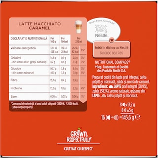 Nescafe | Dolce Gusto | Cafea Latte Macchiato Caramel, 8 bauturi, 16 capsule