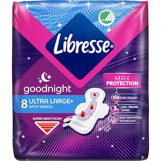 Libresse | Absorbante Goodnight Ultra Large, 8 bucati