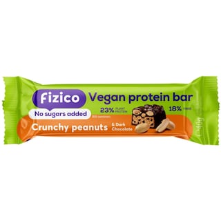 Fizico | Baton cu proteine vegetale cu arahide si ciocolata neagra 40g