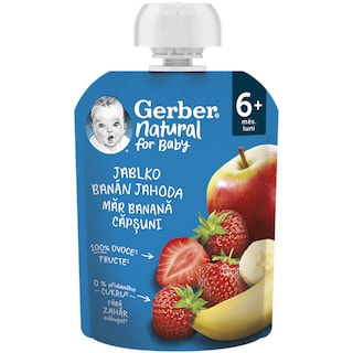 Gerber | Piure bio cu mar, banana si capsuni 90g