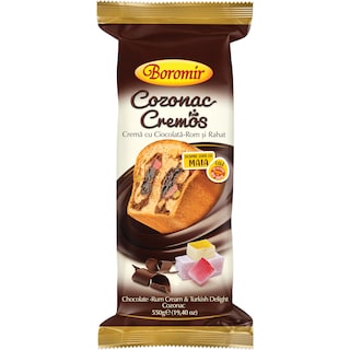 Boromir | Cozonac Cremos crema cu ciocolata-rom si rahat 550g