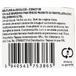 Pellegrino | Vin alb dulce 0.75L