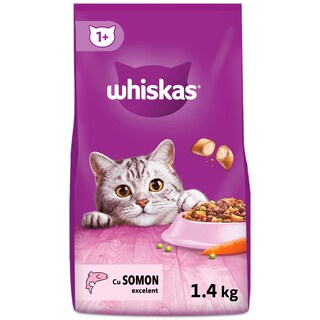 Hrana uscata pentru pisici cu somon 1.4kg