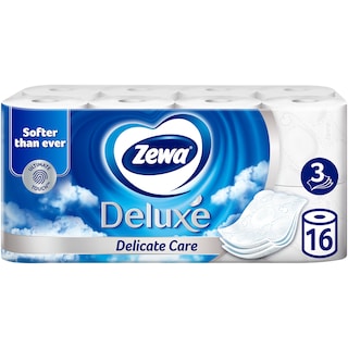 Zewa | Hartie igienica Deluxe Delicate Care, 3 straturi, 16 role