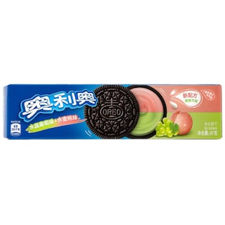 Oreo | Biscuiti cu crema cu aroma de struguri si piersica 97g