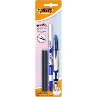 Bic | Stilou Easy Click, 6 rezerve si corector
