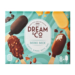Dream&Co | Mini inghetate glazurate asortate 8x50ml