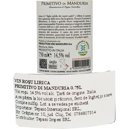 Lirica | Vin rosu Primitivo di Manduria 0.75L