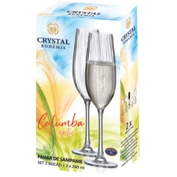 Cristal Bohemia | Pahare pentru sampanie 2x260ml