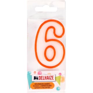 Delhaize | Lumanare aniversare cifra 6