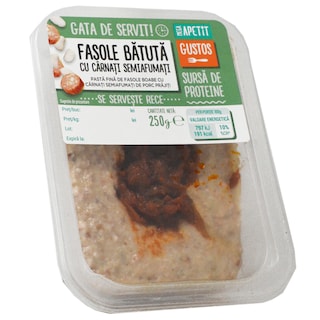 Mega Apetit | Fasole batuta cu carnati semiafumati 250g