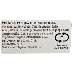 Famiglia Pasqua | 11 Minutes | Vin roze 0.75L