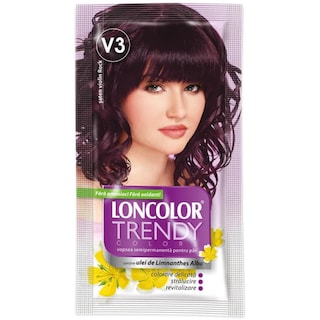 Loncolor | Trendy Color | Vopsea pentru par V3 Saten violin rock 2x25ml