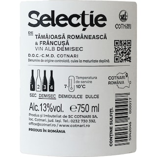 Cotnari | Selectie | Vin alb demisec  0.75L
