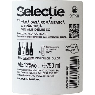 Cotnari | Selectie | Vin alb demisec  0.75L