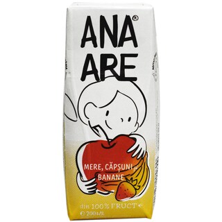 Ana Are | Suc de mere, capsuni si banane 200ml