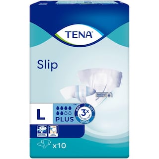 Tena | Scutece incontinenta adulti Slip Plus Large, 10 bucati