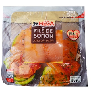 MEGA | File de somon afumat feliat 100g