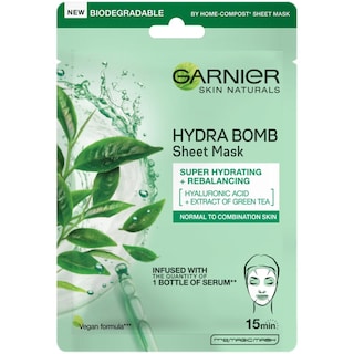 Garnier | Skin Naturals | Masca Servetel Moisture+ cu ceai verde