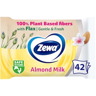 Zewa | Hartie igienica umeda Almond Milk, 42 bucati
